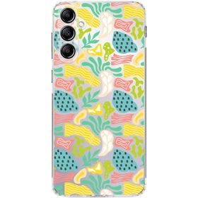 Printify Samsung Galaxy A13 İle Uyumlu 1mm Kapak Memphis Desen Tasarımlı Şeffaf Silikon Cep Telefonu Kılıfı