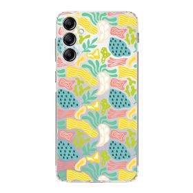 Printify Samsung Galaxy A14 İle Uyumlu 1mm Kapak Memphis Desen Tasarımlı Şeffaf Silikon Cep Telefonu Kılıfı