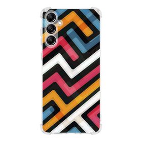 Printify Samsung Galaxy A14 Uyumlu Köşe Korumalı Antişok Kapak Grafiti Tasarımlı Şeffaf Silikon Kılıf