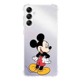 Printify Samsung Galaxy A14 Uyumlu Köşe Korumalı Antişok Kapak Mickey Mouse Tasarımlı Şeffaf Silikon Kılıf