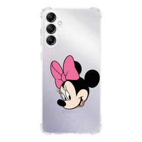Printify Samsung Galaxy A14 Uyumlu Köşe Korumalı Antişok Kapak Minnie Mouse Tasarımlı Şeffaf Silikon Kılıf