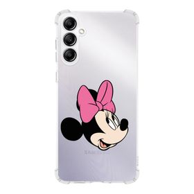 Printify Samsung Galaxy A14 Uyumlu Köşe Korumalı Antişok Kapak Minnie Mouse Tasarımlı Şeffaf Silikon Kılıf