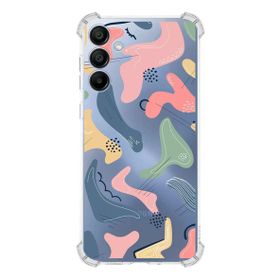 Printify Samsung Galaxy A16 Uyumlu Kamera Korumalı Abstract Tasarımlı Şeffaf Airbag Silikon Kılıf