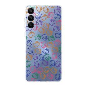 Printify Samsung Galaxy A16 Uyumlu Kamera Korumalı Hello Kitty Tasarımlı Şeffaf Silikon Kılıf