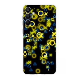 Printify Samsung Galaxy A16 Uyumlu Kamera Korumalı Semboller Tasarımlı Şeffaf Silikon Kılıf