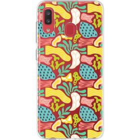 Printify Samsung Galaxy A2 Core İle Uyumlu 1mm Kapak Memphis Desen Tasarımlı Şeffaf Silikon Cep Telefonu Kılıfı