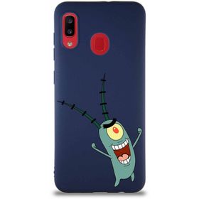Printify Samsung Galaxy A20 Soft Premier Kapak Plankton Tasarımlı Silikon Cep Telefonu Kılıfı