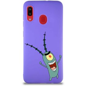 Printify Samsung Galaxy A20 Soft Premier Kapak Plankton Tasarımlı Silikon Cep Telefonu Kılıfı