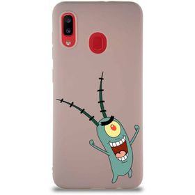 Printify Samsung Galaxy A20 Soft Premier Kapak Plankton Tasarımlı Silikon Cep Telefonu Kılıfı