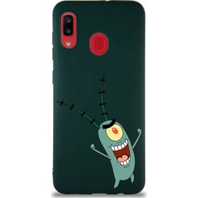 Printify Samsung Galaxy A20 Soft Premier Kapak Plankton Tasarımlı Silikon Cep Telefonu Kılıfı