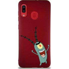 Printify Samsung Galaxy A20 Soft Premier Kapak Plankton Tasarımlı Silikon Cep Telefonu Kılıfı