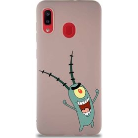 Printify Samsung Galaxy A20 Soft Premier Kapak Plankton Tasarımlı Silikon Cep Telefonu Kılıfı