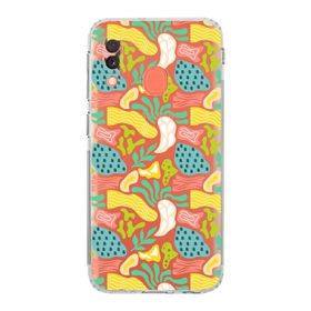 Printify Samsung Galaxy A20e Uyumlu Kamera Korumalı Kapak Memphis Desen Tasarımlı Şeffaf Cep Telefonu Kılıfı