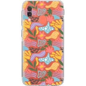 Printify Samsung Galaxy A20e Uyumlu Kamera Korumalı Kapak Memphis Desen Tasarımlı Şeffaf Cep Telefonu Kılıfı