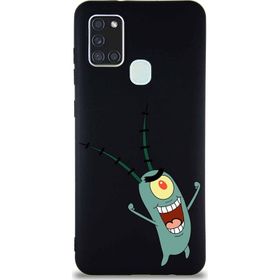 Printify Samsung Galaxy A21s Soft Premier Kapak Plankton Tasarımlı Silikon Cep Telefonu Kılıfı
