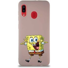 Printify Samsung Galaxy A30 Soft Premier Kapak Sünger Bob Tasarımlı Silikon Cep Telefonu Kılıfı