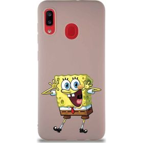 Printify Samsung Galaxy A30 Soft Premier Kapak Sünger Bob Tasarımlı Silikon Cep Telefonu Kılıfı