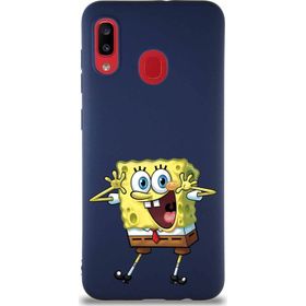Printify Samsung Galaxy A30 Soft Premier Kapak Sünger Bob Tasarımlı Silikon Cep Telefonu Kılıfı