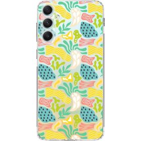 Printify Samsung Galaxy A33 İle Uyumlu 1mm Kapak Memphis Desen Tasarımlı Şeffaf Silikon Cep Telefonu Kılıfı