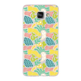Printify Samsung Galaxy A5 2016 İle Uyumlu 1mm Kapak Memphis Desen Tasarımlı Şeffaf Silikon Cep Telefonu Kılıfı-