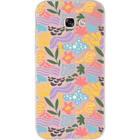 Printify Samsung Galaxy A5 2016 İle Uyumlu 1mm Kapak Memphis Desen Tasarımlı Şeffaf Silikon Cep Telefonu Kılıfı-