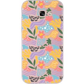 Printify Samsung Galaxy A5 2017 İle Uyumlu 1mm Kapak Memphis Desen Tasarımlı Şeffaf Silikon Cep Telefonu Cep Telefonu Kılıfı