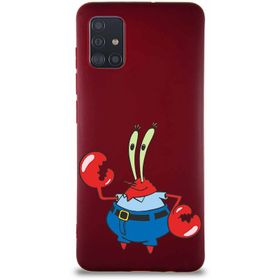 Printify Samsung Galaxy A51 Soft Premier Kapak Bay Yengeç Tasarımlı Silikon Cep Telefonu Kılıfı