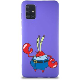 Printify Samsung Galaxy A51 Soft Premier Kapak Bay Yengeç Tasarımlı Silikon Cep Telefonu Kılıfı
