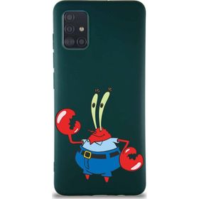 Printify Samsung Galaxy A51 Soft Premier Kapak Bay Yengeç Tasarımlı Silikon Cep Telefonu Kılıfı