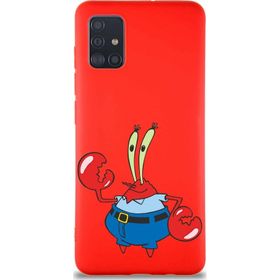 Printify Samsung Galaxy A51 Soft Premier Kapak Bay Yengeç Tasarımlı Silikon Cep Telefonu Kılıfı