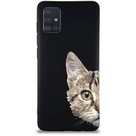 Printify Samsung Galaxy A51 Soft Premier Kapak Catface Tasarımlı Silikon Cep Telefonu Kılıfı