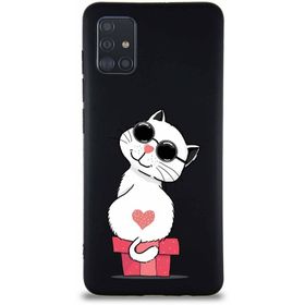 Printify Samsung Galaxy A51 Soft Premier Kapak Coolcat Tasarımlı Silikon Cep Telefonu