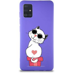 Printify Samsung Galaxy A51 Soft Premier Kapak Coolcat Tasarımlı Silikon Cep Telefonu