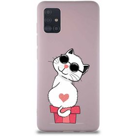 Printify Samsung Galaxy A51 Soft Premier Kapak Coolcat Tasarımlı Silikon Cep Telefonu