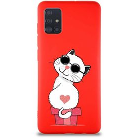 Printify Samsung Galaxy A51 Soft Premier Kapak Coolcat Tasarımlı Silikon Cep Telefonu