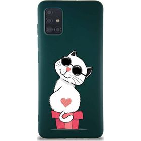 Printify Samsung Galaxy A51 Soft Premier Kapak Coolcat Tasarımlı Silikon Cep Telefonu