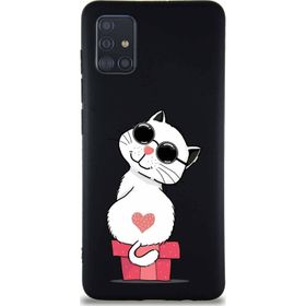Printify Samsung Galaxy A51 Soft Premier Kapak Coolcat Tasarımlı Silikon Cep Telefonu