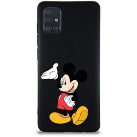 Printify Samsung Galaxy A51 Soft Premier Kapak Mickey Mouse-C Tasarımlı Silikon Cep Telefonu Kılıfı