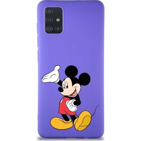 Printify Samsung Galaxy A51 Soft Premier Kapak Mickey Mouse-C Tasarımlı Silikon Cep Telefonu Kılıfı