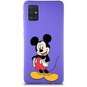 Printify Samsung Galaxy A51 Soft Premier Kapak Mickey Mouse-E Tasarımlı Silikon Cep Telefonu Kılıfı