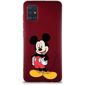 Printify Samsung Galaxy A51 Soft Premier Kapak Mickey Mouse-E Tasarımlı Silikon Cep Telefonu Kılıfı
