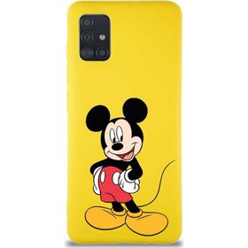 Printify Samsung Galaxy A51 Soft Premier Kapak Mickey Mouse-E Tasarımlı Silikon Cep Telefonu Kılıfı