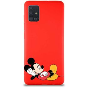 Printify Samsung Galaxy A51 Soft Premier Kapak Mickey Mouse-F Tasarımlı Silikon Cep Telefonu Kılıfı