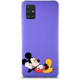 Printify Samsung Galaxy A51 Soft Premier Kapak Mickey Mouse-F Tasarımlı Silikon Cep Telefonu Kılıfı
