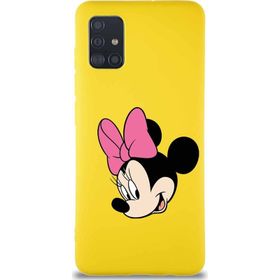 Printify Samsung Galaxy A51 Soft Premier Kapak Minnie Mouse-B Tasarımlı Silikon Cep Telefonu Kılıfı
