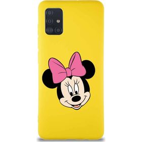 Printify Samsung Galaxy A51 Soft Premier Kapak Minnie Mouse-C Tasarımlı Silikon Cep Telefonu Kılıfı
