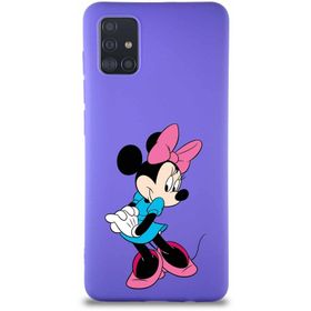 Printify Samsung Galaxy A51 Soft Premier Kapak Minnie Mouse-F Tasarımlı Silikon Cep Telefonu Kılıfı