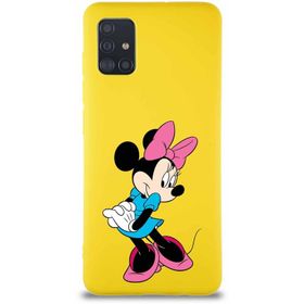 Printify Samsung Galaxy A51 Soft Premier Kapak Minnie Mouse-F Tasarımlı Silikon Cep Telefonu Kılıfı