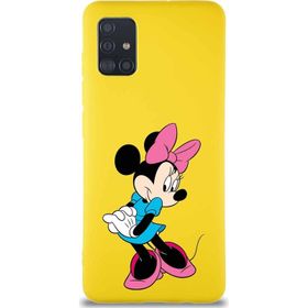 Printify Samsung Galaxy A51 Soft Premier Kapak Minnie Mouse-F Tasarımlı Silikon Cep Telefonu Kılıfı