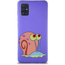 Printify Samsung Galaxy A51 Soft Premier Kapak Salyangoz Gary Tasarımlı Silikon Cep Telefonu Kılıf